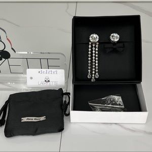Miu Miu Crystal Bow Earring